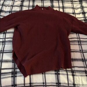 Elegant Maroon Turtleneck Sweater